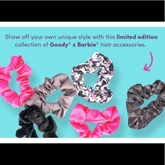 BARBIE x GOODY Ltd Ed. Scrunchies 6 pack - Picture 3 of 4